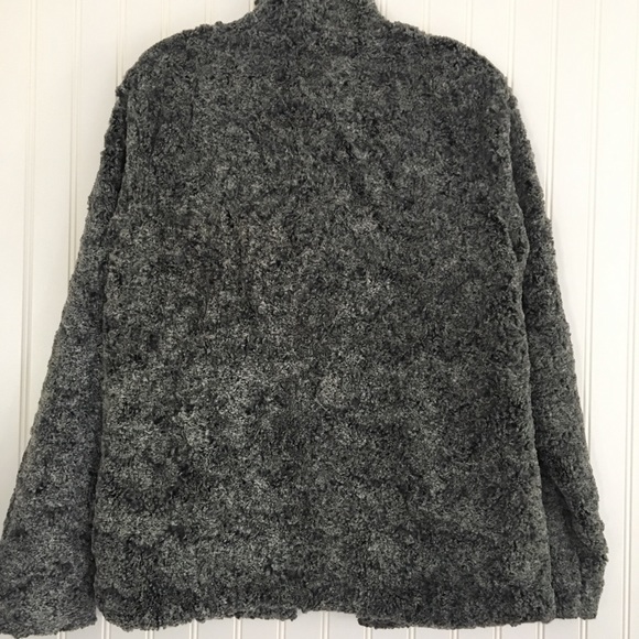 hinge grey faux fur coat SIZE SMALL - Picture 4 of 13